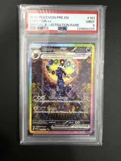 2025 POKEMON PRE EN-PRISMATIC EVOLUTIONS SIR #161 UMBREON EX PSA 9 - Image 3