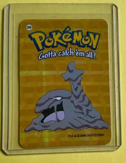 GRIMER Pokemon Vending Prism Japan Holo Vintage Sticker Nintendo 2000 Foil NM - Image 1