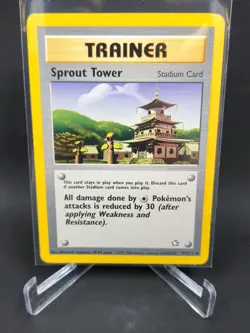 Pokemon Sprout Tower 97/111 Neo Genesis Unlimited Trainer NM - Image 1