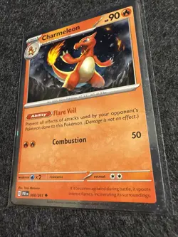 Charmeleon 008/091 Paldean Fates Cosmos Holo Rare Pokemon TCG MINT - Image 2