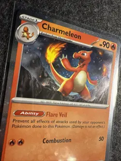 Charmeleon 008/091 Paldean Fates Cosmos Holo Rare Pokemon TCG MINT - Image 3