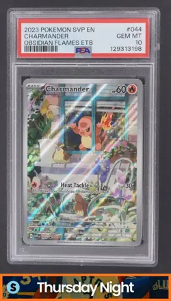 2023 POKEMON SV BLACK STAR PROMOS - SVP EN #044 CHARMANDER PSA 10 - Image 1