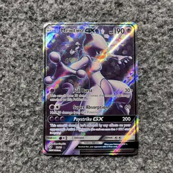 POKEMON Mewtwo GX 72/73 Full Art Shining Legends 2017 NM - Image 1