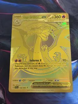 Mega Charizard X ex - 130/094 Phantasmal Flames Gold Pokemon - LP FRESH PULL - Image 1