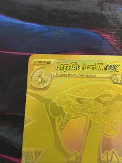 Mega Charizard X ex - 130/094 Phantasmal Flames Gold Pokemon - LP FRESH PULL - Image 3