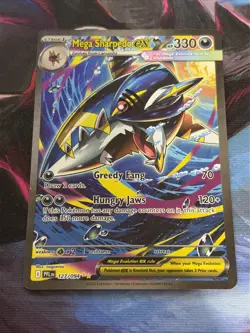 Mega Sharpedo EX 127/094 Me02: Phantasmal Flames SIR Pokemon - Image 1