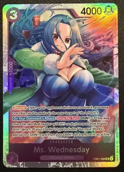One Piece CCG - Ms. Wednesday SR EB01-034 Memorial Collection English NM/M - Image 1