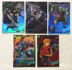 Lot of 5 Japanese Mobile Suit Gundam Arsenal Base Master Rare Card set - Image 1