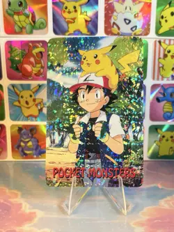 Pikachu Pokemon Vintage Playing Poker Card Charizard Nintendo - Prism Holo Back - Image 5