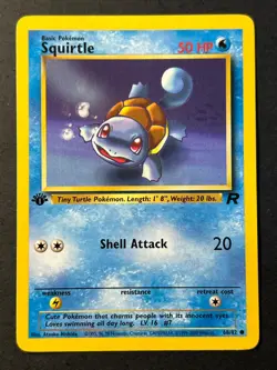 Squirtle 68/82 1st Edition Rare Team Rocket - WOTC Pokemon Card LP + - Image 1