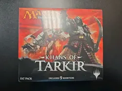 KHANS OF TARKIR Magic the Gathering Sealed Fat Pack Bundle Box 9 Booster Packs - Image 1