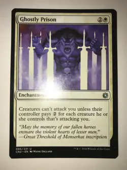 MTG Ghostly Prison Conspiracy 2: Take the Crown 086/221 Regular Uncommon LP/NM - Image 1