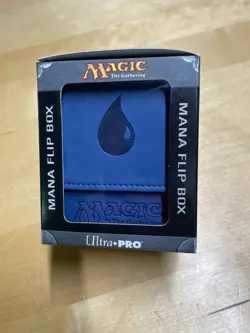Ultra Pro Magic The Gathering Blue Mana Symbol Flip Box - Brand New! - Image 1