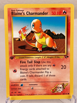 Blaine's Charmander 60/132 Gym Challenge Pokemon Card 1st Edition - NM / VLP - Image 1
