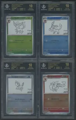 BLACK LABEL COMPLETE SET YU NAGABA EEEVEE UMBREON POKEMON SV-P PROMO BECKETT BGS - Image 3