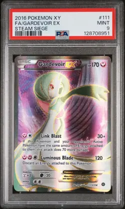 2016 POKEMON XY STEAM SIEGE #111 FULL ART/GARDEVOIR EX PSA 9 - Image 1