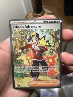 Pokemon EN Ethan's Adventure Trainer Special Illustration Rare Holo 236/182 NM - Image 1