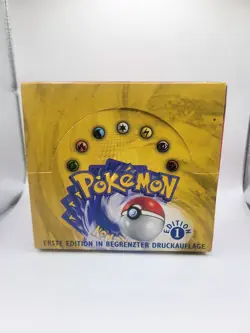 1999 Pokemon GERMAN 1st Edition Base Set Booster Box Display OPENED EMPTY - Image 1