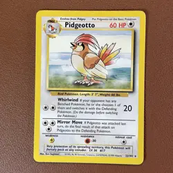 Pidgeotto 22/102, 1999 Pokemon Base Set Unlimited Rare - Image 1