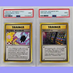 Pokemon Japanese Banned Koga's Ninja Trick & Arcade Game Set PSA 9 Mint - Image 1