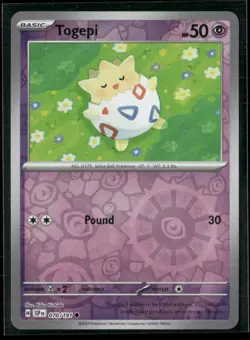 Togepi SV08: Surging Sparks Pokemon #070/191 Reverse Holo NM+ - Image 1