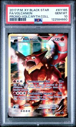 Pokemon Volcanion XY185 Black Star Promo Mythical Coll PSA 10 GEM MINT - Image 1