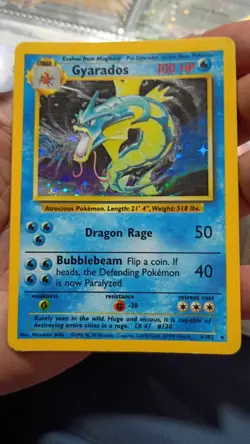 Pokemon Gyarados Holo Rare TCG Base Set 6/102 WOTC Vintage LP - Image 1