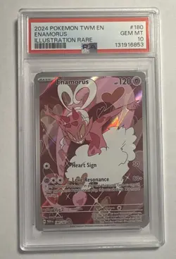 PSA 10 GEM MINT Enamorus 180/167 Twilight Masquerade Illustration Rare Pokemon - Image 1