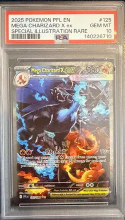 Pokemon 2025 Mega Charizard X ex 125/094 SIR Phantasmal Flames GEM MINT PSA 10 - Image 1