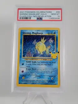 Pokemon - Shining Magikarp - Celebrations CC -66/64- Holo Rare - PSA 10 Gem Mint - Image 1