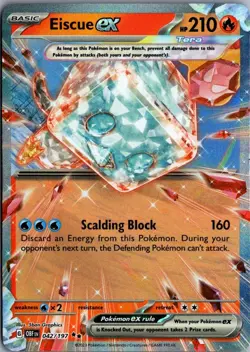 2023 Scarlet & Violet Series - Obsidian Flames Eiscue ex Double Rare #42 - Image 1