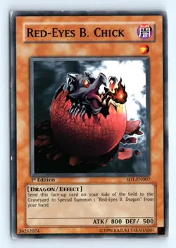Yu-Gi-Oh Red-Eyes B. Chick #SD1-EN007 Structure Deck: Dragon's Roar tcg LP - Image 1