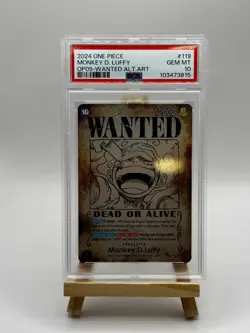 PSA 10 MONKEY D. LUFFY WANTED AA OP09-119 EMPERORS IN THE NEW WORLD ONE PIECE - Image 3