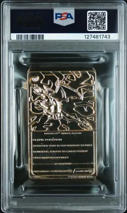 1999 BURGER KING POKEMON GOLD METAL CARD CHARIZARD PSA 8 NM-MINT LOW POP! - Image 2
