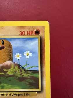 Diglett 47/102 Fighting Symbol Error Misprint Base Pokemon Card DMG - Image 4