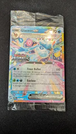 Pokemon TCG Glaceon EX Prismatic Evolutions Stamped Promo Card 026/131 Sealed - Image 1