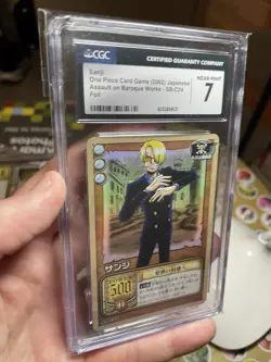 Vintage One Piece TCG SANJI 2002 CCG Holo CARD Near Mint CGC 7, Japanese - Image 1