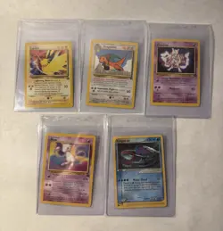 X5 Vintage Pokemon Card Promos Dragonite 5 Mew 8 Mewtwo 3 Kyogre 001 Zapdos 23 - Image 1
