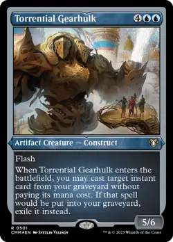 Torrential Gearhulk (ETCHED) FOIL Commander Masters PLD CARD ABUGames - Image 1