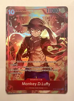 One Piece TCG Monkey D Luffy ST10-006 SR Treasure Booster Set Promo Card - Image 1