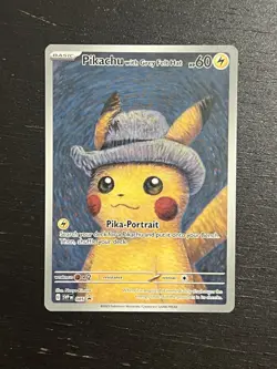 Gradable Pokemon x Van Gogh Museum: Pikachu with Grey Felt Hat Promo Card- MINT 820650856891 - Image 1