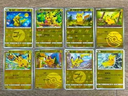 Pokemon TCG S-Chinese Pikachu Set of 8 Card Pikachu Fan Collection 151 Holo NM - Image 1