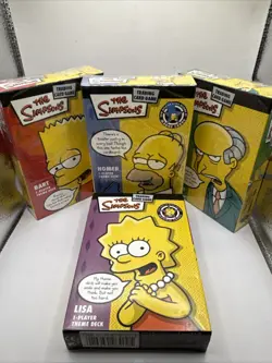 The Simpsons Trading Card Game Theme Deck Set Of 4 - Homer/Bart/Lisa/Mr Burns - Image 1