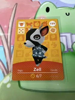 #159 Zell AUTHENTIC Nintendo Animal Crossing Amiibo NFC Card Series 2 - Image 1