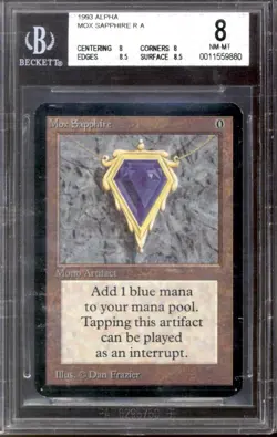 Magic MTG Alpha Mox Sapphire BGS 8 (8, 8, 8.5, 8.5) Q++ NEAR MINT NM - Image 1
