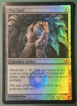 MTG FOIL Mox Opal - First Edition Scars of Mirrodin SOM - LP - Image 1