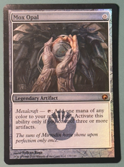 MTG FOIL Mox Opal - First Edition Scars of Mirrodin SOM - LP - Image 3