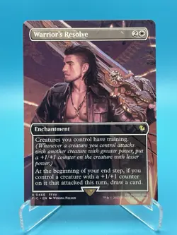 MTG Final Fantasy - Warrior's Resolve - Borderless Non-Foil R 0465 - NM - Image 1