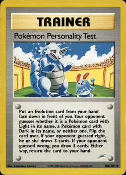 Pokemon Personality Test 102/105 Uncommon Neo Destiny Multi Item Discount HP - Image 1