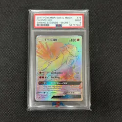 2017 Pokemon Sun Moon Rainbow Entei GX 74 Full Art Shining Legends Secret PSA 9 - Image 1